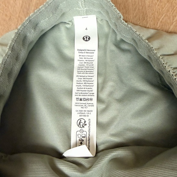NWT Lululemon Pace Rival High-Rise 5” Shorts Size 4 Fog Green - Picture 4 of 7